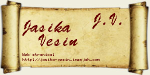 Jasika Vesin vizit kartica